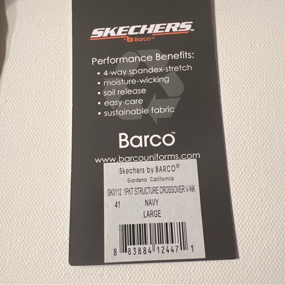 NWT Skechers By Barco Men's Scrub Top Navy Blue (A4) - Picture 3 of 7